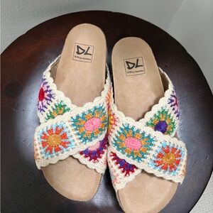 Dirty Laundry Multicolor Crochet Sandals